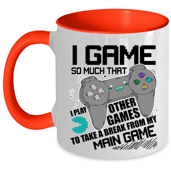 Funny Gift For Gamer Coffee Mug, I Game Accent Mug