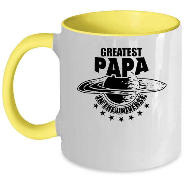 Best Dad Ever Coffee Mug, Greatest Papa In The Universe Accent Mug