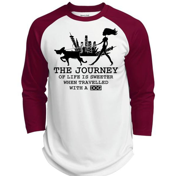 The Journey Of Life Is Sweeter T Shirt, I Love My Dog T Shirt, Awesome T-Shirts  (Polyester Game Baseball Jersey)