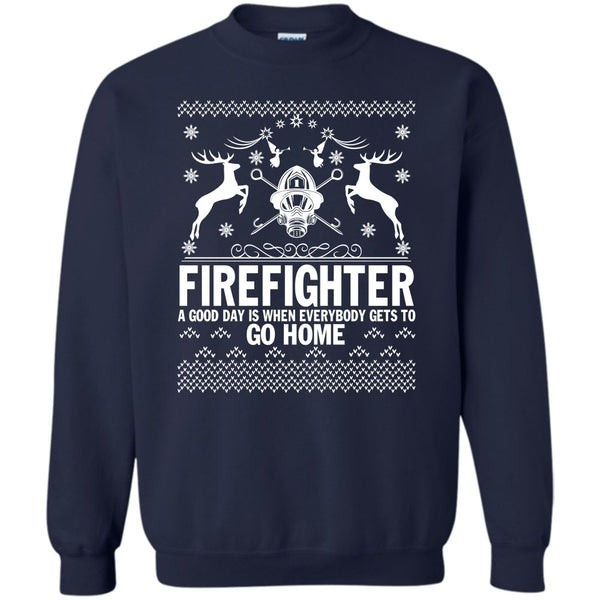 Coolest Firefighter Ever T Shirt, Merry Christmas Gift Sweatshirt
