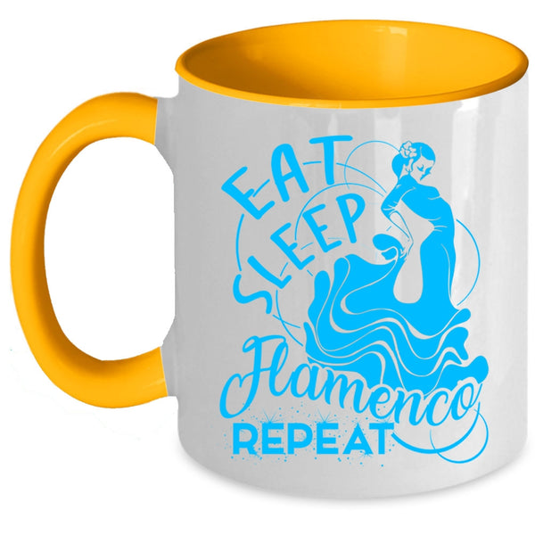 Spanish Music Coffee Mug, Eat Sleep Flamenco Repeat Accent Mug
