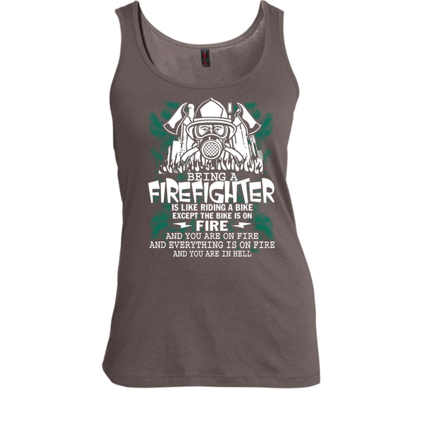 Being A Firefighter Is Like Riding A Bike T Shirt, Coolest Firerfighter T Shirt, Cool T Shirt