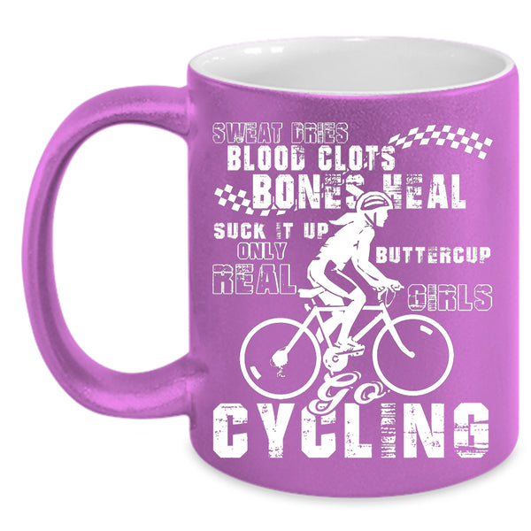 Only Real Girls Go Cycling Coffee Mug, Cute Daughter Coffee Cup