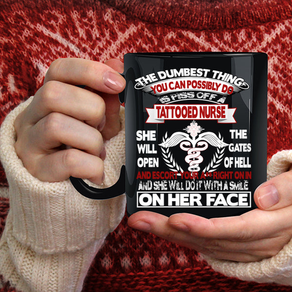 Tattooed Nurse Coffee Mug, Awesome Gift for Nurses Coffee Cup