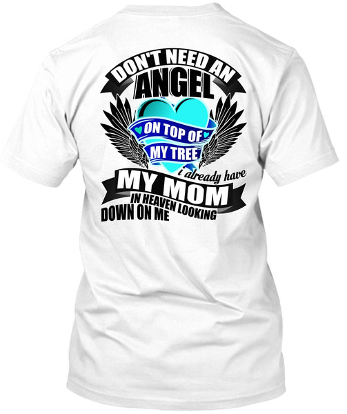 A black t-shirt with the shopify logo