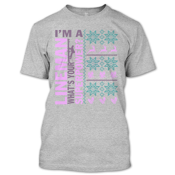 I'm A Lineman T Shirt, Lineman Merry Christmas T Shirt