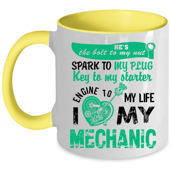 Cute Gift For My Wife Coffee Mug, I Love My Mechanic Accent Mug