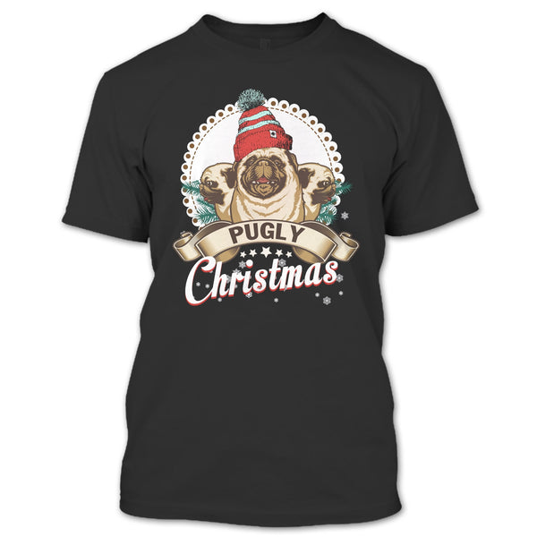 A black t-shirt with the shopify logo