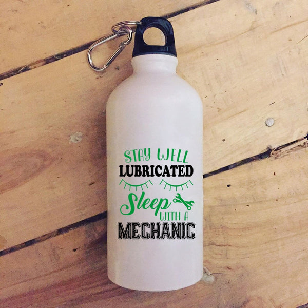 Stay Well Lubricateed Sleep With A Mechanic 20 oz Stainless Steel Bottle,Cute Mechanic Outdoor Sports Water Bottle