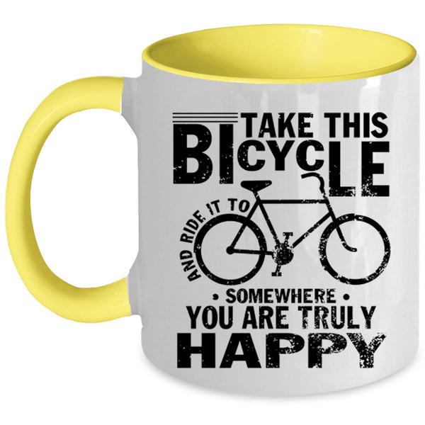 Ride It To Somewhere Coffee Mug, Take This Bicycle Accent Mug
