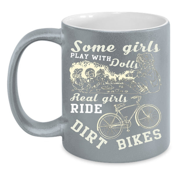 Real Girls Ride Dirt Bikes Coffee Mug, Cool Girls Coffee Cup