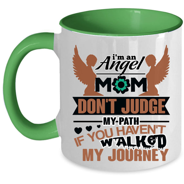 Cute Gift For Mom Coffee Mug, I'm An Angel Mom Accent Mug