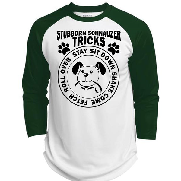 Stubborn Schnauzer Tricks T Shirt, I Love Dog T Shirt, Favorite T Shirt  (Polyester Game Baseball Jersey)