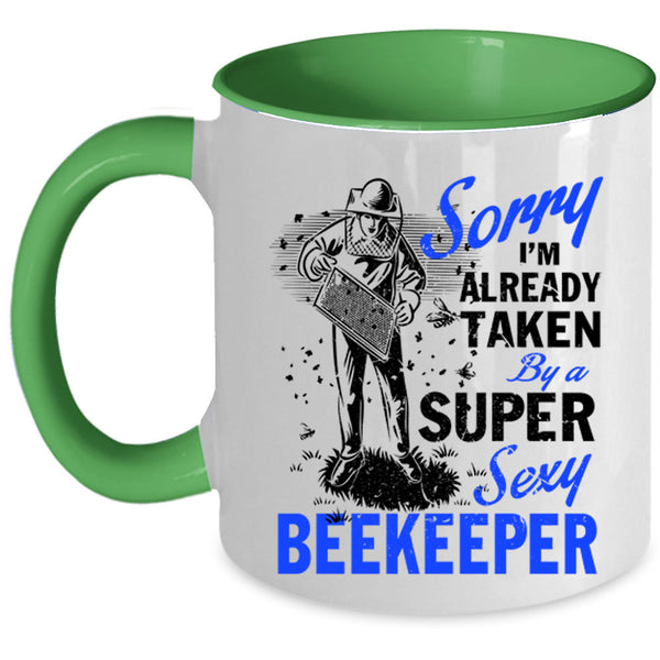Marrying Coffee Mug, I'm Already Taken By A Beekeeper Accent Mug