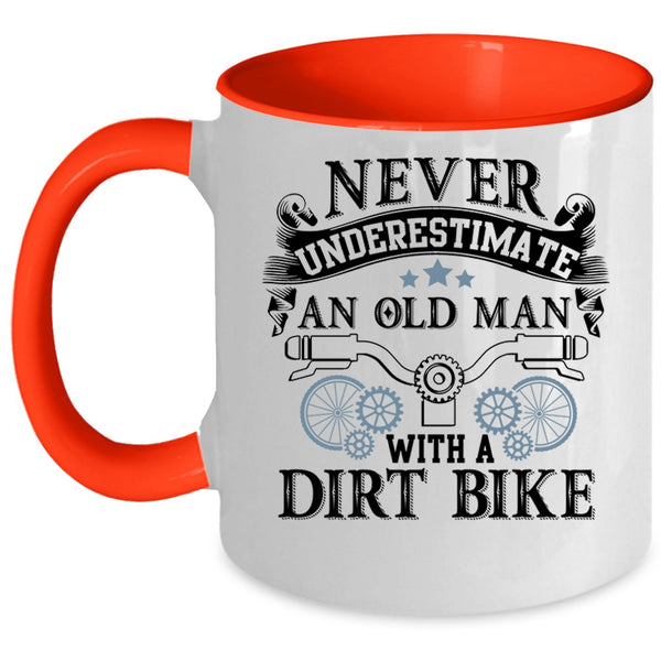Cool Grandpa Coffee Mug, An Old Man With A Dirt Bike Accent Mug