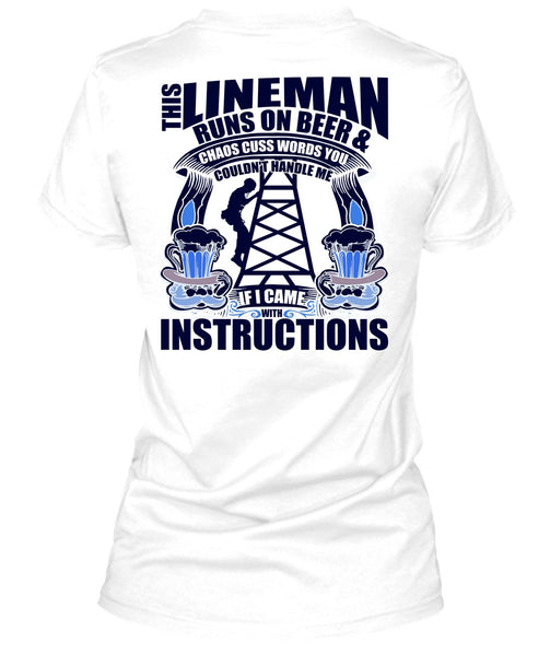 This Lineman Runs On Beer T Shirt, I Love Lineman T Shirt