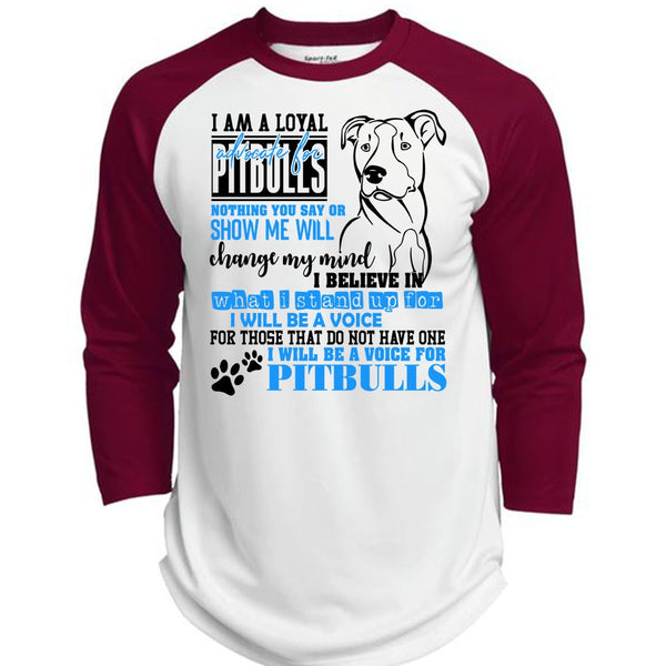 I Will Be A Voice For Pit Bulls T Shirt, I Love Dog T Shirt, Awesome T-Shirts  (Polyester Game Baseball Jersey)