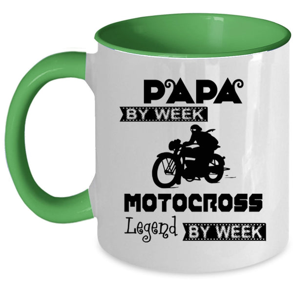 Motocross Legend By Week Coffee Mug, Papa By Week Accent Mug