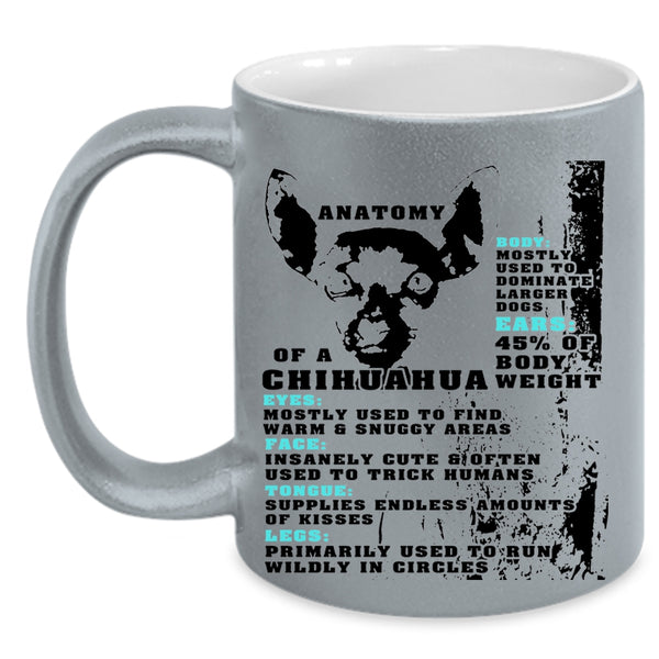 Cool Dogs Coffee Mug, Anatomy Of A Chihuahua Accent Mug