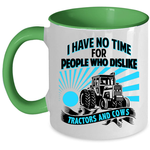 Cool Farmer Coffee Mug, Tractors And Cows Accent Mug