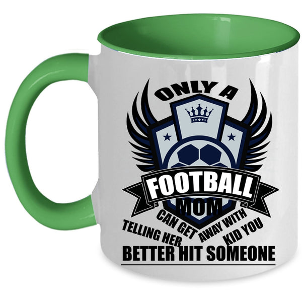 Cute Football Mom Coffee Mug, Football Mom Accent Mug