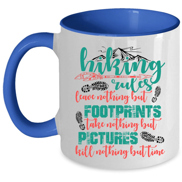 Funny Gift For Hiker Coffee Mug, Hiking Rules Accent Mug