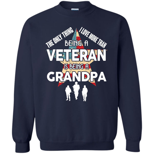 Being A Grandpa T Shirt, Coolest Grandpa Veteran Sweatshirt