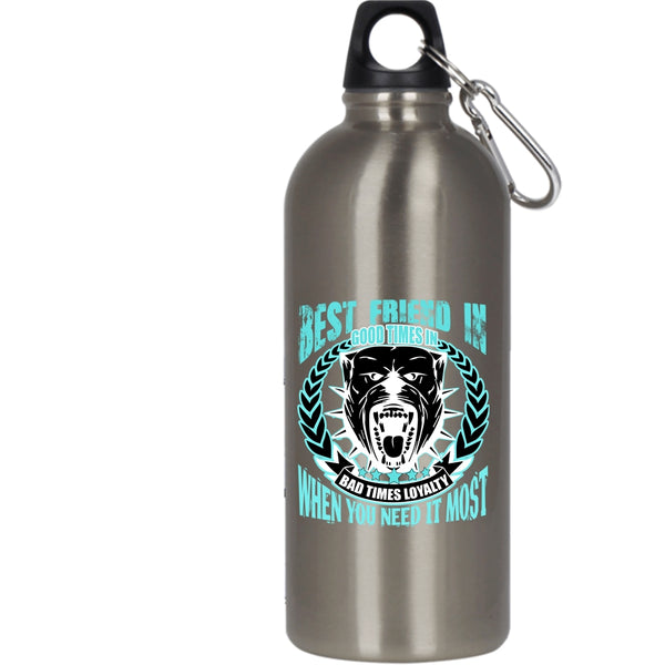 Best Friend In Good Time 20 oz Stainless Steel Bottle,I Love Dogs Outdoor Sports Water Bottle