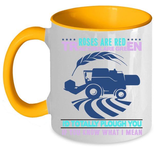 Tractors Are Greens Coffee Mug, Roses Are Red Accent Mug