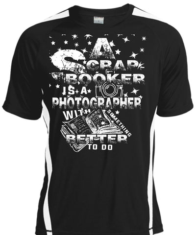 A black t-shirt with the shopify logo