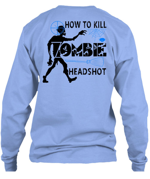 How To Kill Zombie Headshot T Shirt, Wait For Halloween T Shirt