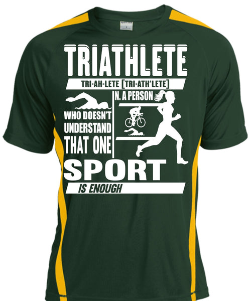 Triathlete T Shirt, Sport Is Enough T Shirt, Cool Shirt