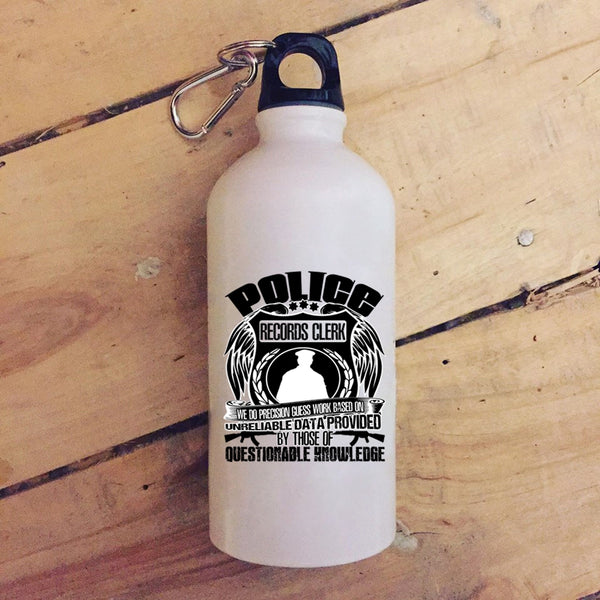 Police Resords Clerk 20 oz Stainless Steel Bottle,Funny Gift For Police Outdoor Sports Water Bottle