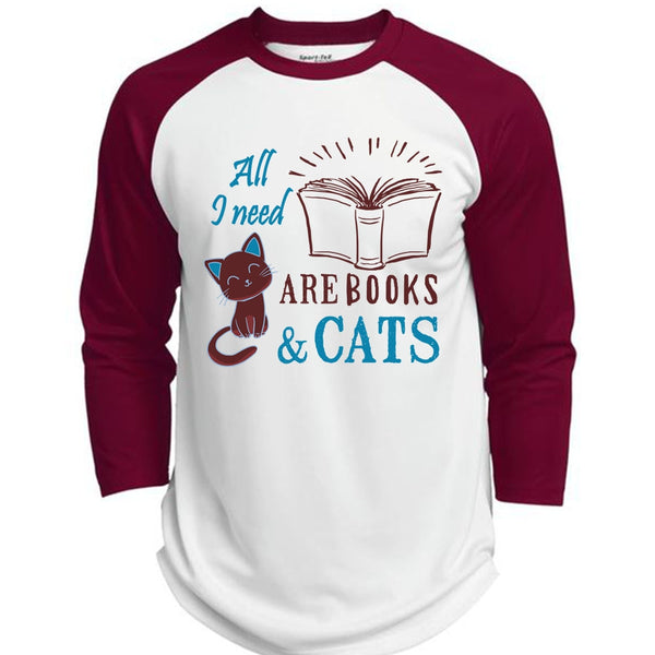 All I Need Are Books And Cats T Shirt, Favorite T Shirt, Relax T Shirt  (Polyester Game Baseball Jersey)