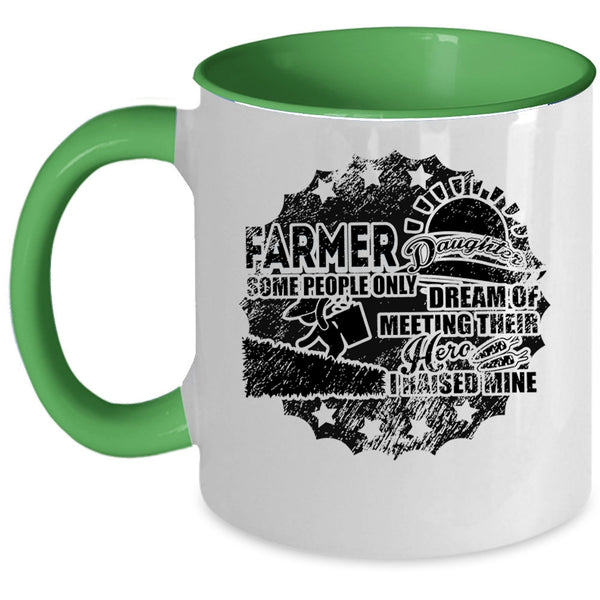 I Raise A Farmer Daughter Coffee Mug, Farmer Daughter Accent Mug