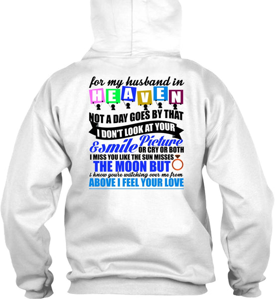 For My Husband In Heaven T Shirt, I Love Husband T Shirt