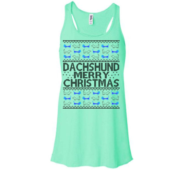Dachshund Merry Christmas T Shirt, Dachshund Lover Tank Top
