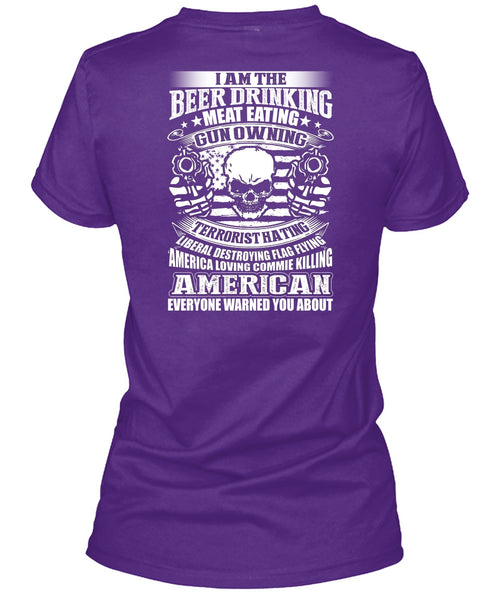 Meat Eating Gun Owning T Shirt, American T Shirt