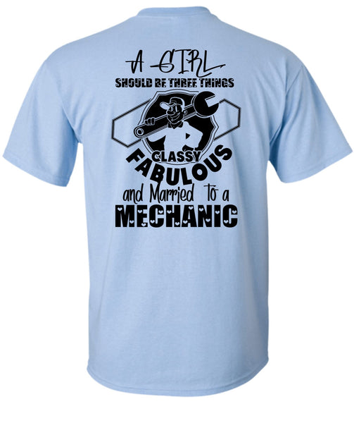 Married To A Mechanic T Shirt, I Love Mechanic T Shirt