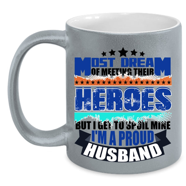 Cool Husband Coffee Mug, I'm A Proud Husband Accent Mug