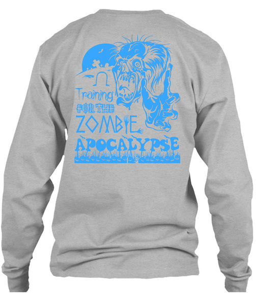 Training For The Zombie Apocalypse T Shirt, Wait For Halloween T Shirt