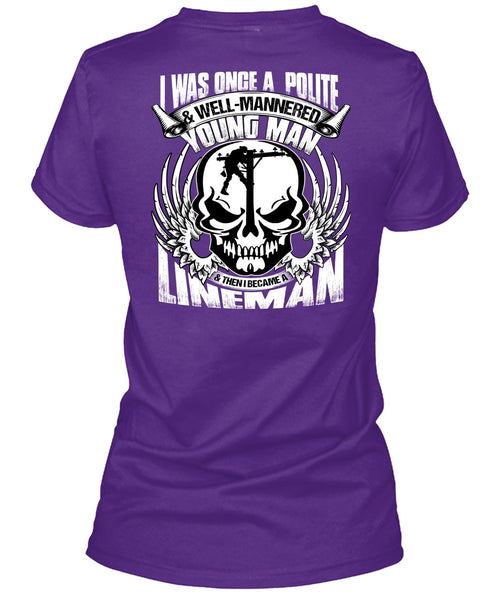 I Became A Lineman T Shirt, Young Man T Shirt