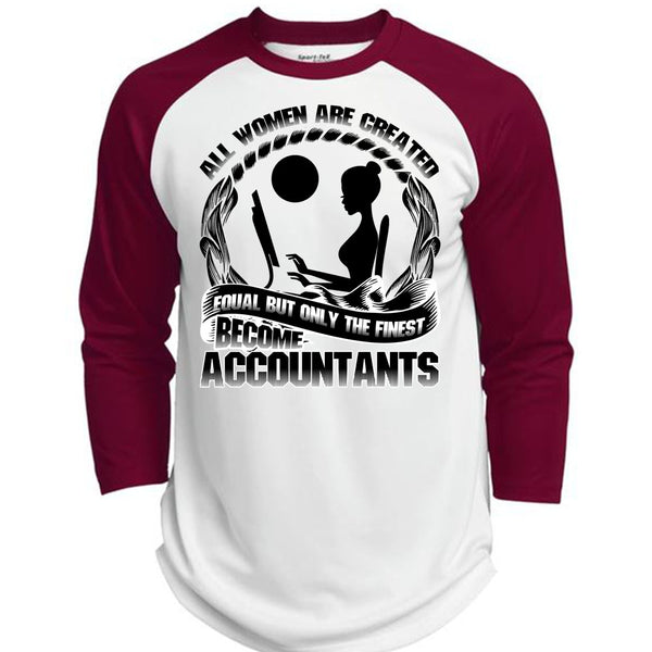 Only The Finest Become Accountants T Shirt, I Love Accountant T Shirt, Awesome T-Shirts  (Polyester Game Baseball Jersey)
