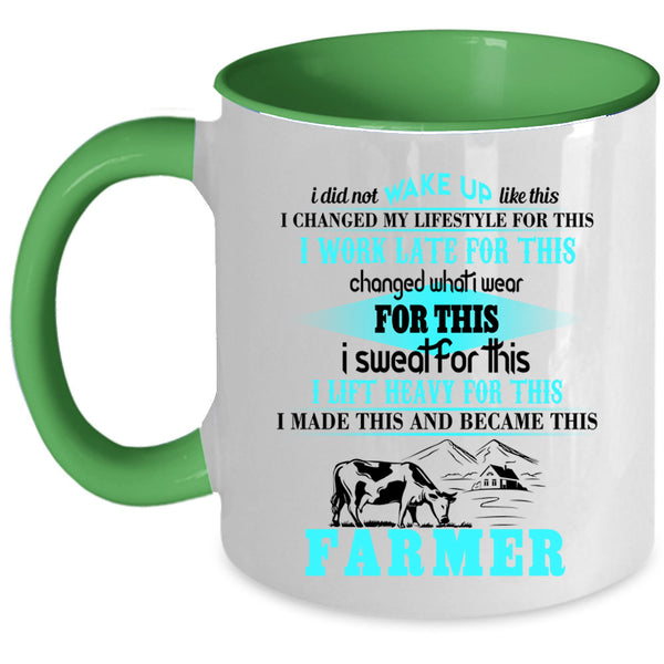 Cool Farmer Coffee Mug, Became This Farmer Accent Mug