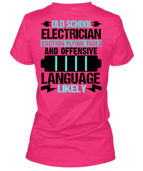 Old School Electrician T Shirt, I Love Electrician T Shirt