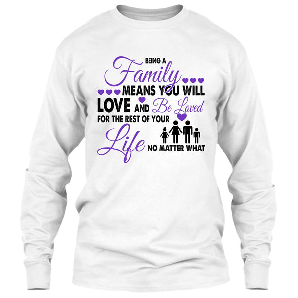 Being A Family Means You Will Love And Be Loved T Shirt, I Love My Family T Shirt