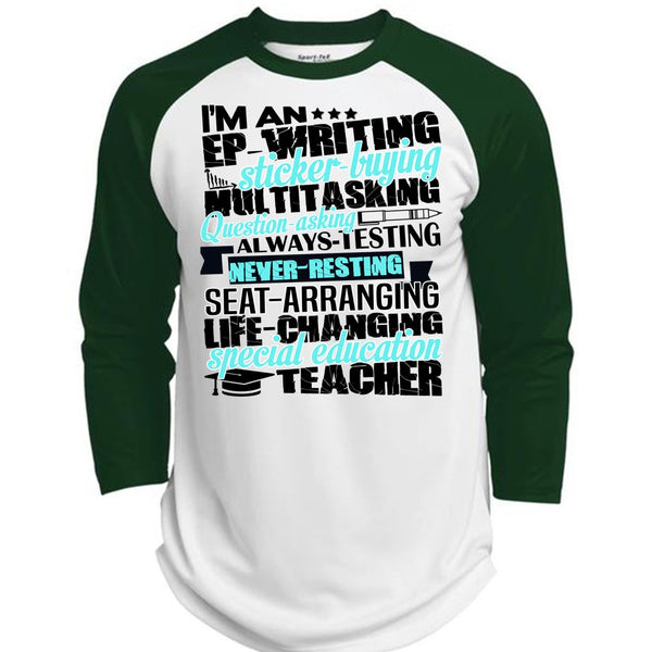 Special Education Teacher T Shirt, I Love Teaching T Shirt, Awesome T-Shirts  (Polyester Game Baseball Jersey)