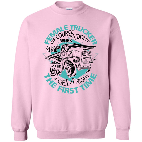 Coolest Female Trucker T Shirt, Female Trucker Sweatshirt