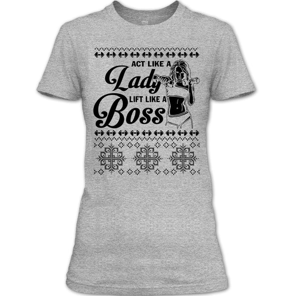 Act Like A Lady T Shirt, Lady Merry Christmas T Shirt