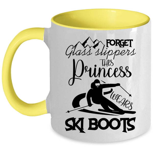 Outdoor Coffee Mug, This Princess Wears Ski Boots Accent Mug